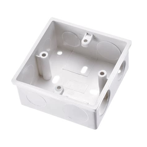 plastic or metal outlet box|electrical box with outlet plugs.